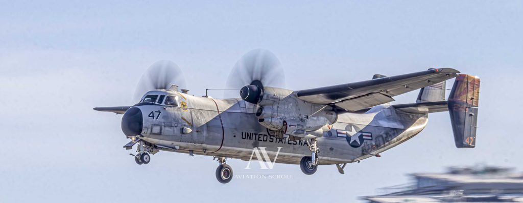 Grumman C-2 Greyhound en Aeroparque: la foto que valía la pena&nbsp;esperar